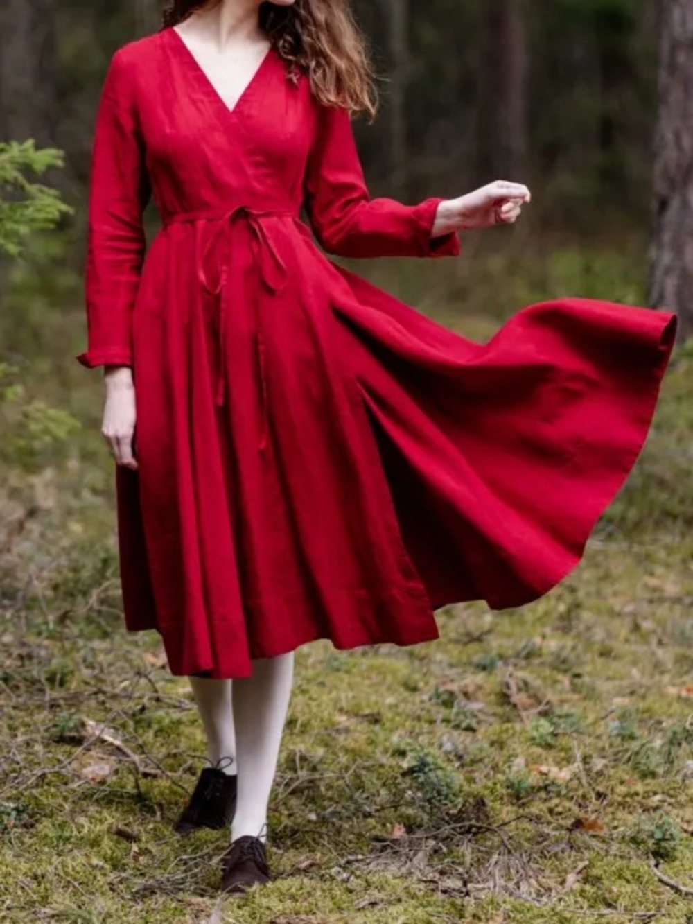 Son de Flor Linen Wrap Dress